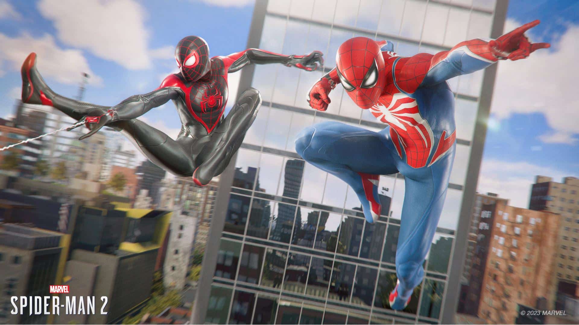Marvel's Spider-Man 2 Peter Parke e Miles Morales/ Foto Reprodução