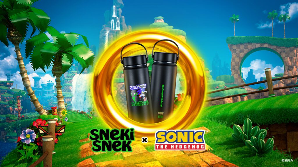 Garrafa térmica da cokeção Sneki Snek x Sonic the Hedgehog