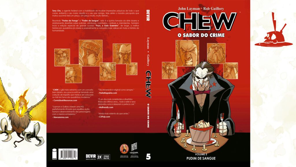 Capa Aberta do volume 5 de Chew: O Sabor do Crime