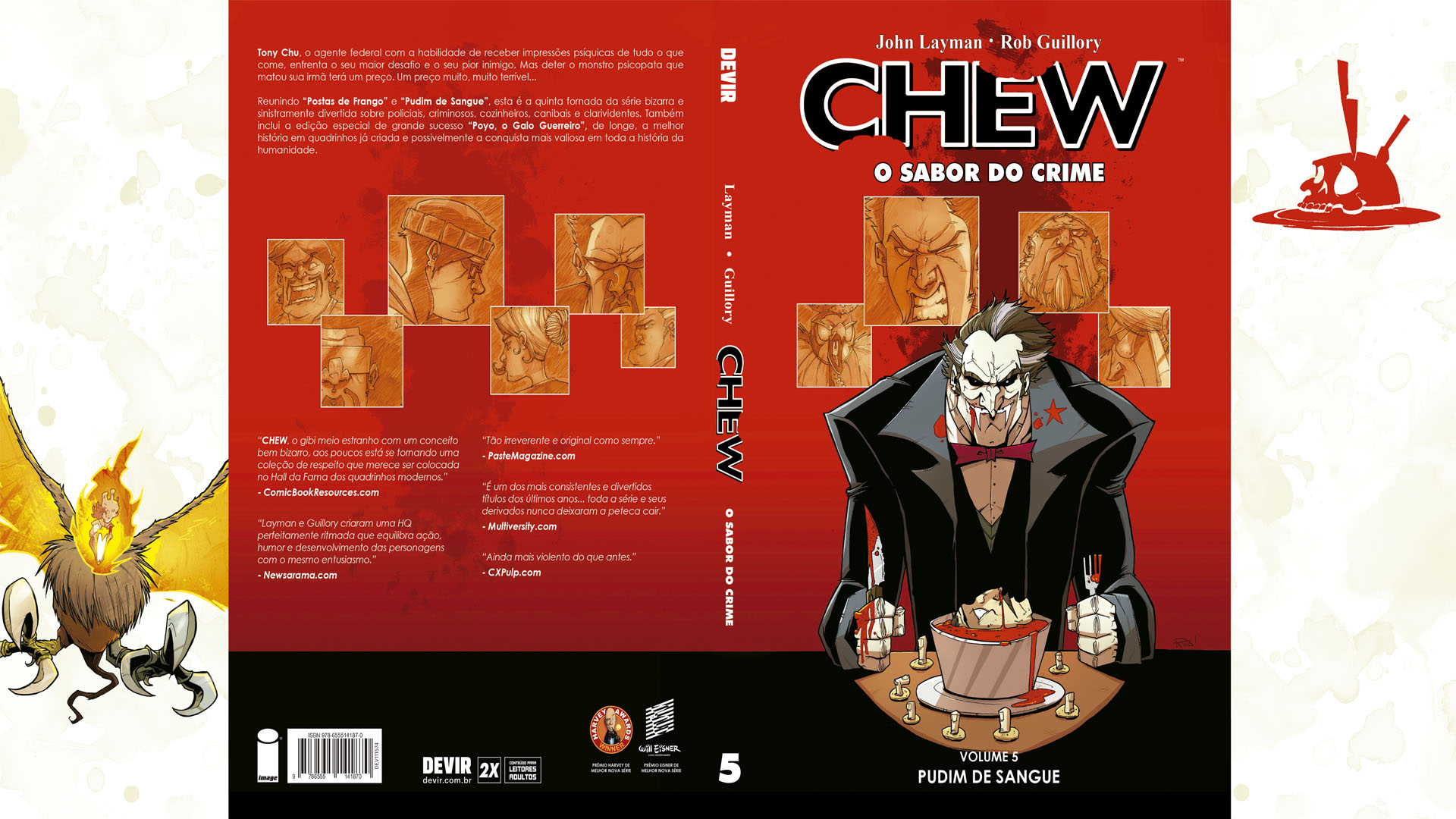 Chew: O Sabor do Crime – Volume Cinco está em Pré-vendas