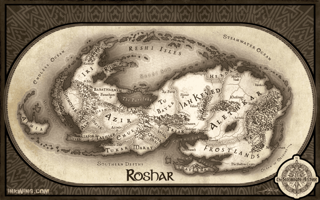 Mapa do mundo de Roshar