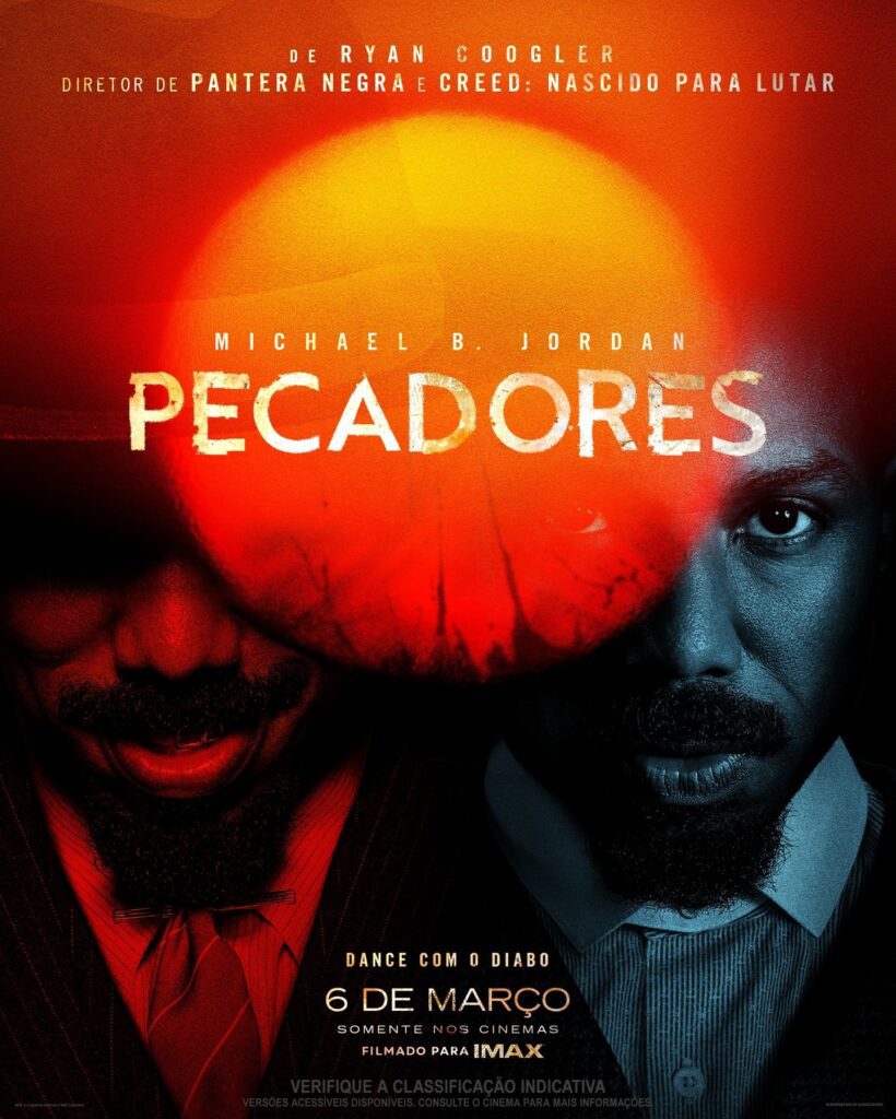 Pecadores, novo terror da Warner Bros. com Michael B. Jordan, tem trio de pôsteres inéditos divulgado