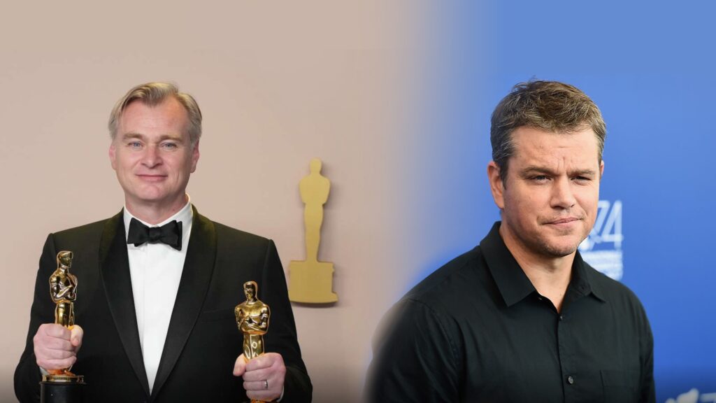 Christopher Nolan e Matt Damon