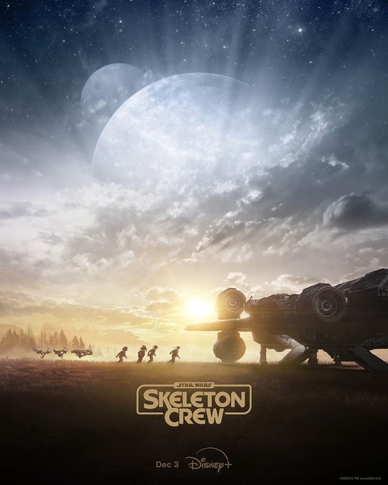 Com estreia prevista para 3 de dezembro no Disney+ a nova série do universo de Star Wars, Skeleton Crew, ganha novo trailer e novo pôster.