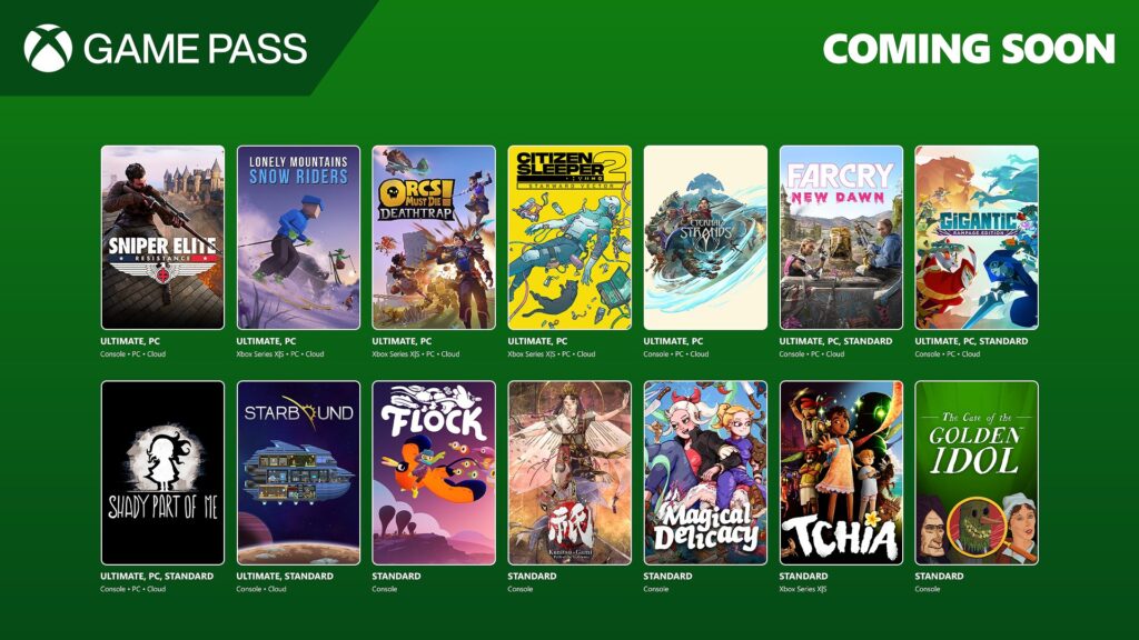 Game Pass receberá 14 novos jogos em breve