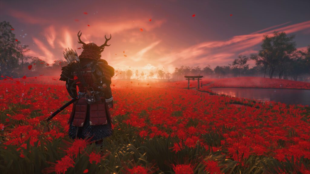 Imagem retirada da gameplay de Ghost of Tsushima