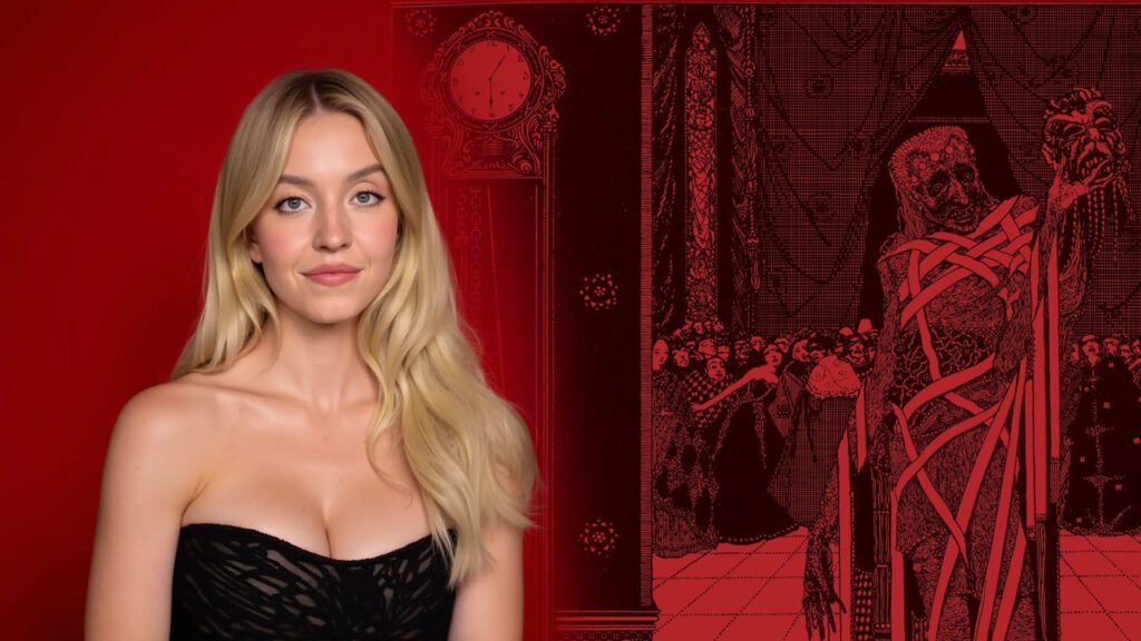 Sydney Sweeney Máscara da Morte Rubra