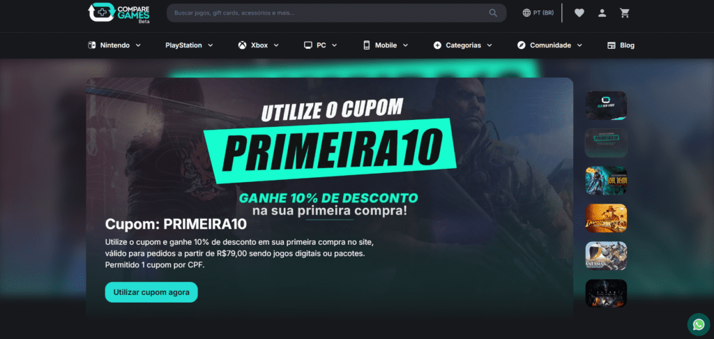 Novo Compare Games está no ar com cerca de 3 mil jogos e sistema gamificado