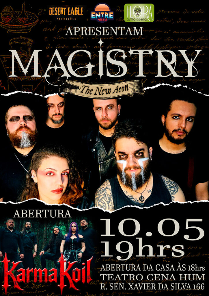 Magistry celebra o lançamento do álbum The New Aeon com show no Teatro Cena Hum em maio