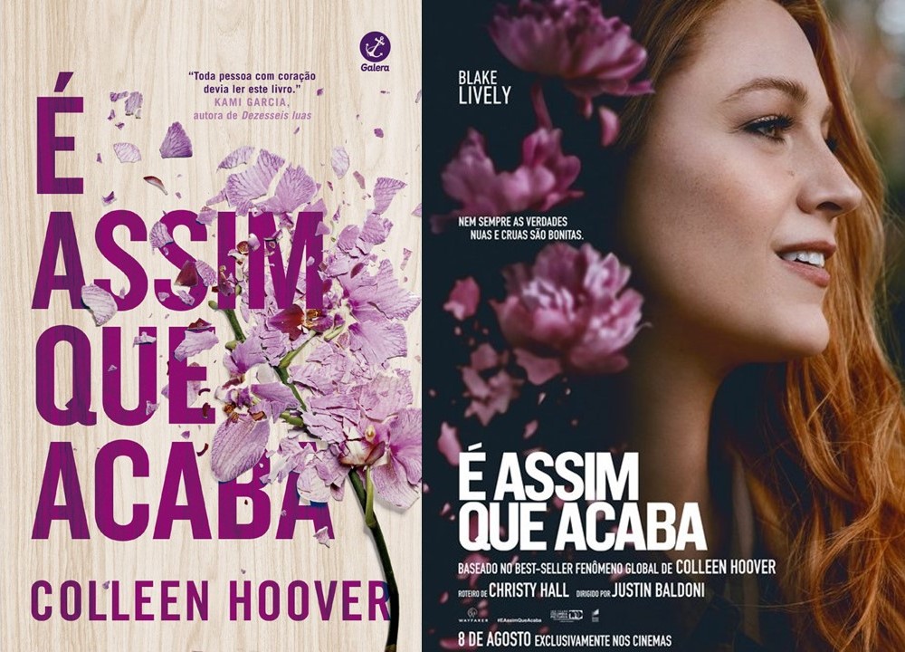 Capa do livro e poster do filme É Assim que Acaba
