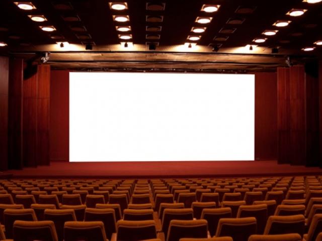 Uma sala de cinema.