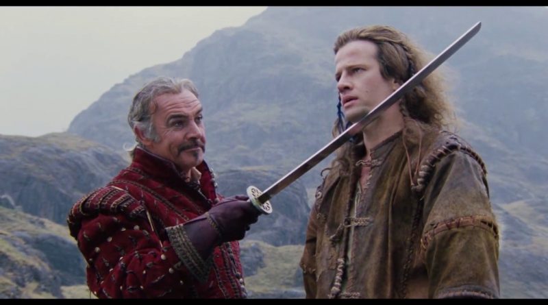 Cena do filme Highlander 1986.