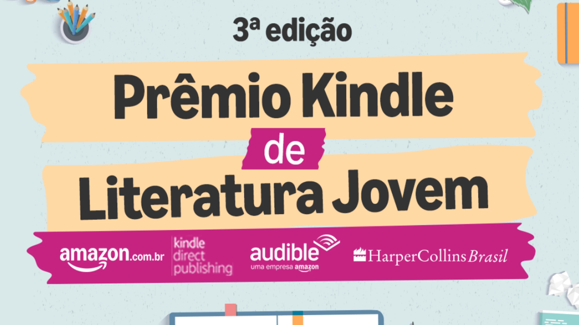 Inscrições abertas do 3º Prêmio Kindle de Literatura Jovem