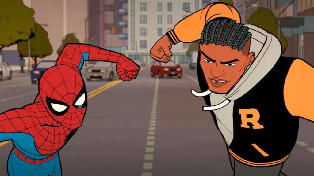 lápide e homem-aranha