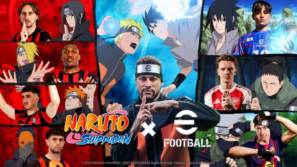 eFootball anuncia colaboração com Naruto Shippuden e traz Neymar em evento especial