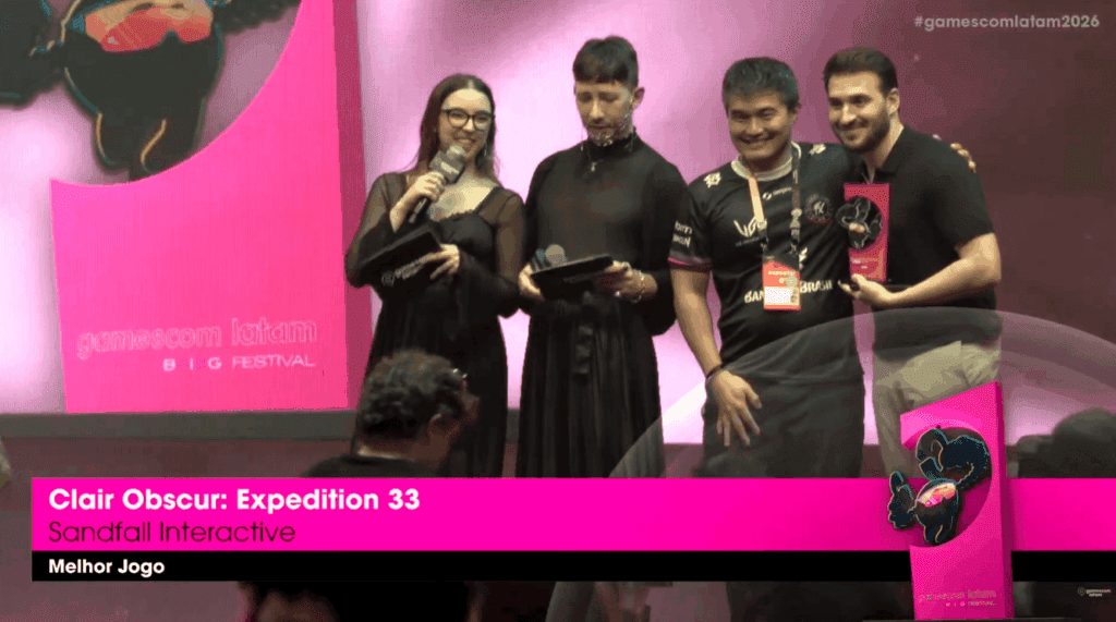 Clair Obscur: Expedition 33 leva título de melhor jogo em premiação da gamescom latam 2026.