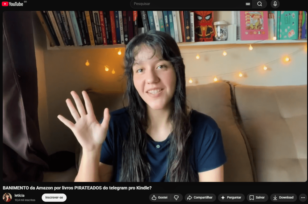 Print do vídeo da Letícia 