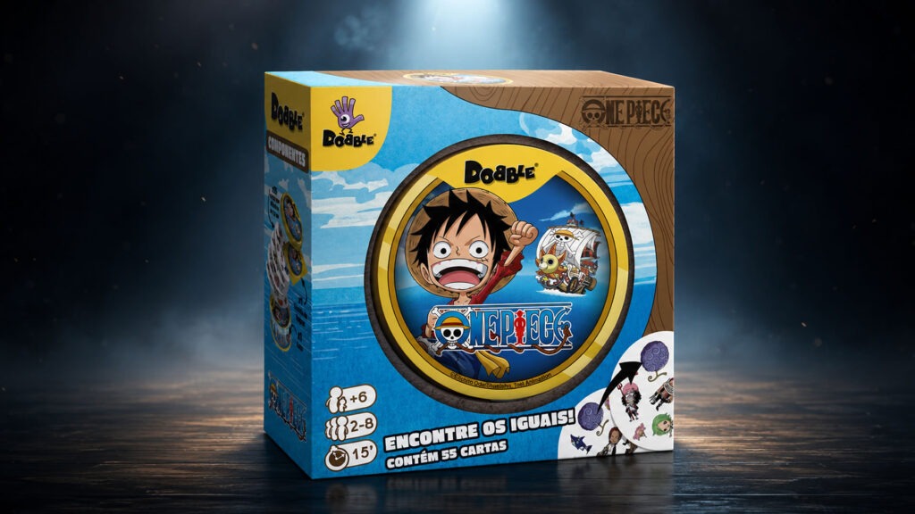asmodee lança Dobble One Piece no Brasil e transforma o anime em um jogo de cartas