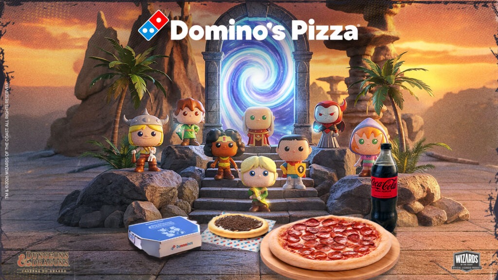 Domino’s lança coleção de Caverna do Dragão com colecionáveis inéditos e combos temáticos