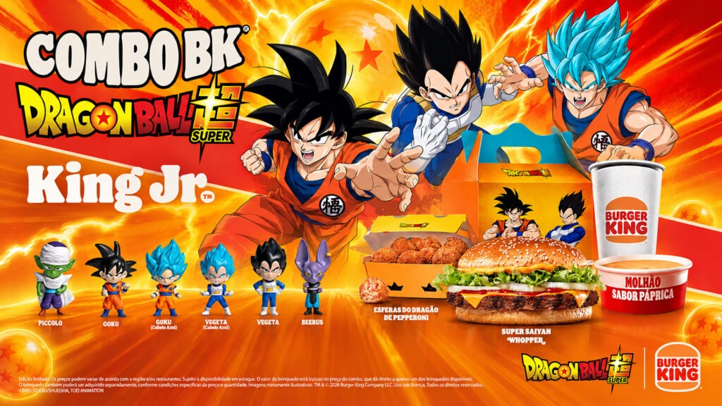 Dragon Ball Super ganhou coleção com edição limitada no Burger King