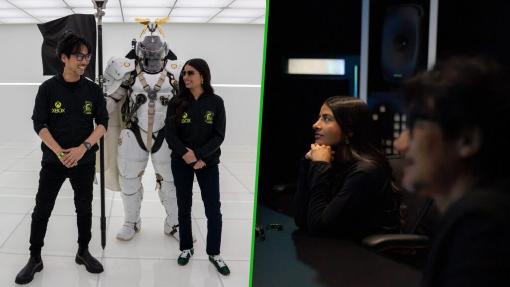 Kojima sorri ao lado da CEO da Xbox após saída da PlayStation