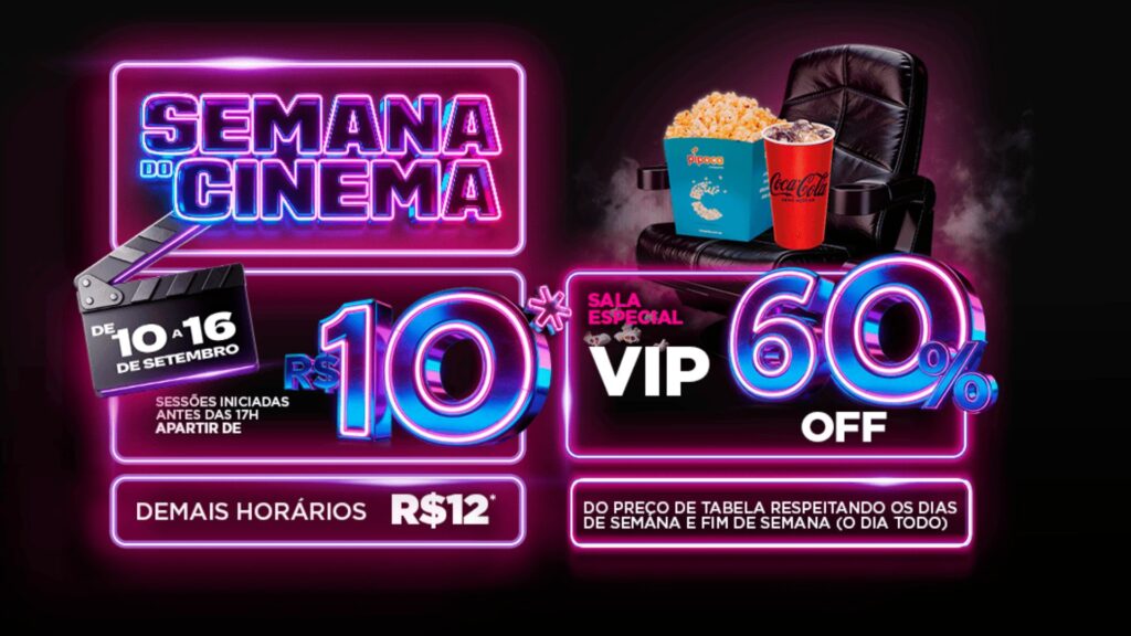 Cinépolis amplia suas ofertas na Semana do Cinema que ocorre este mês