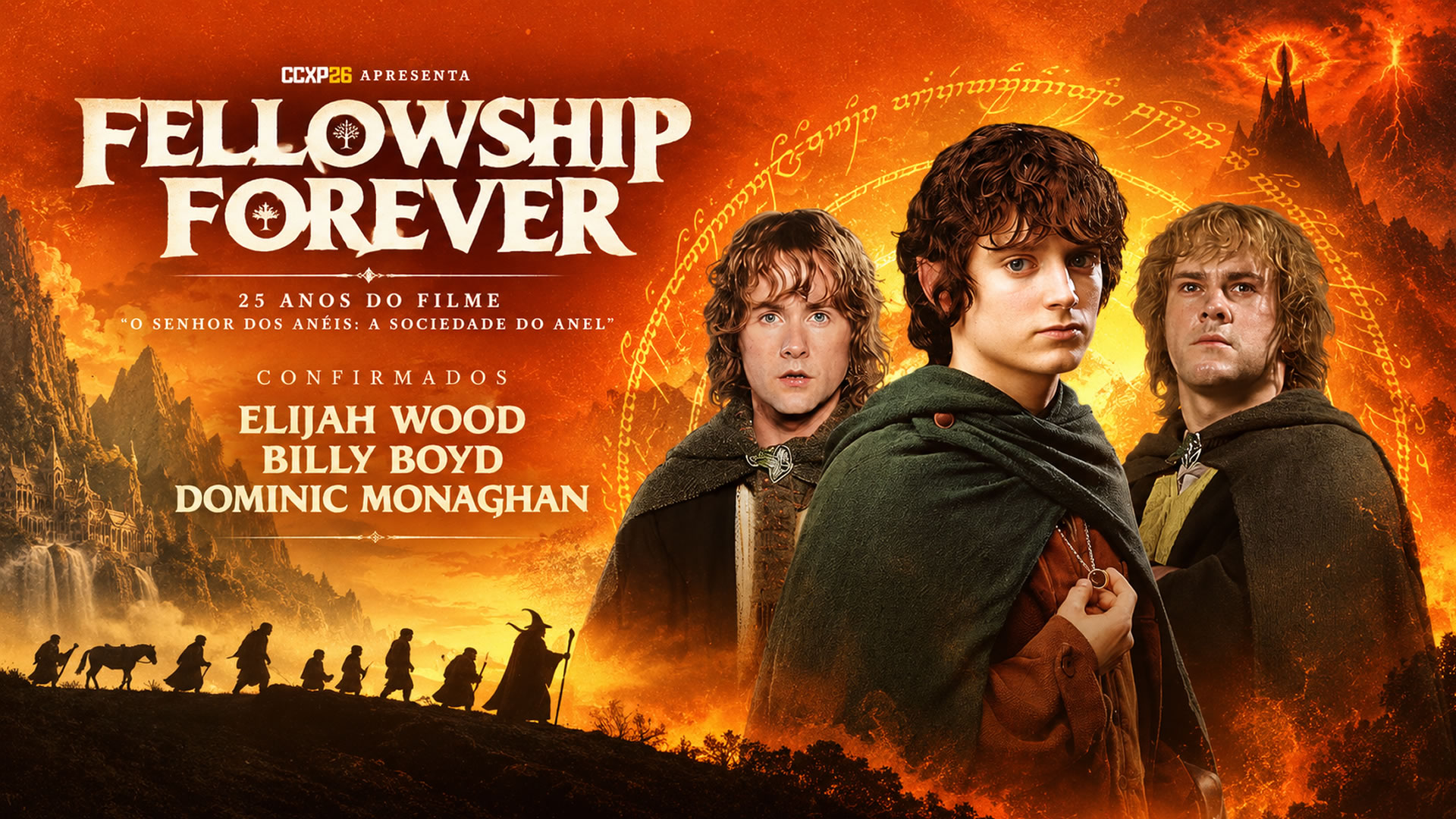 CCXP26 confirma Billy Boyd, o Pippin de O Senhor dos Anéis, para a celebração Fellowship Forever