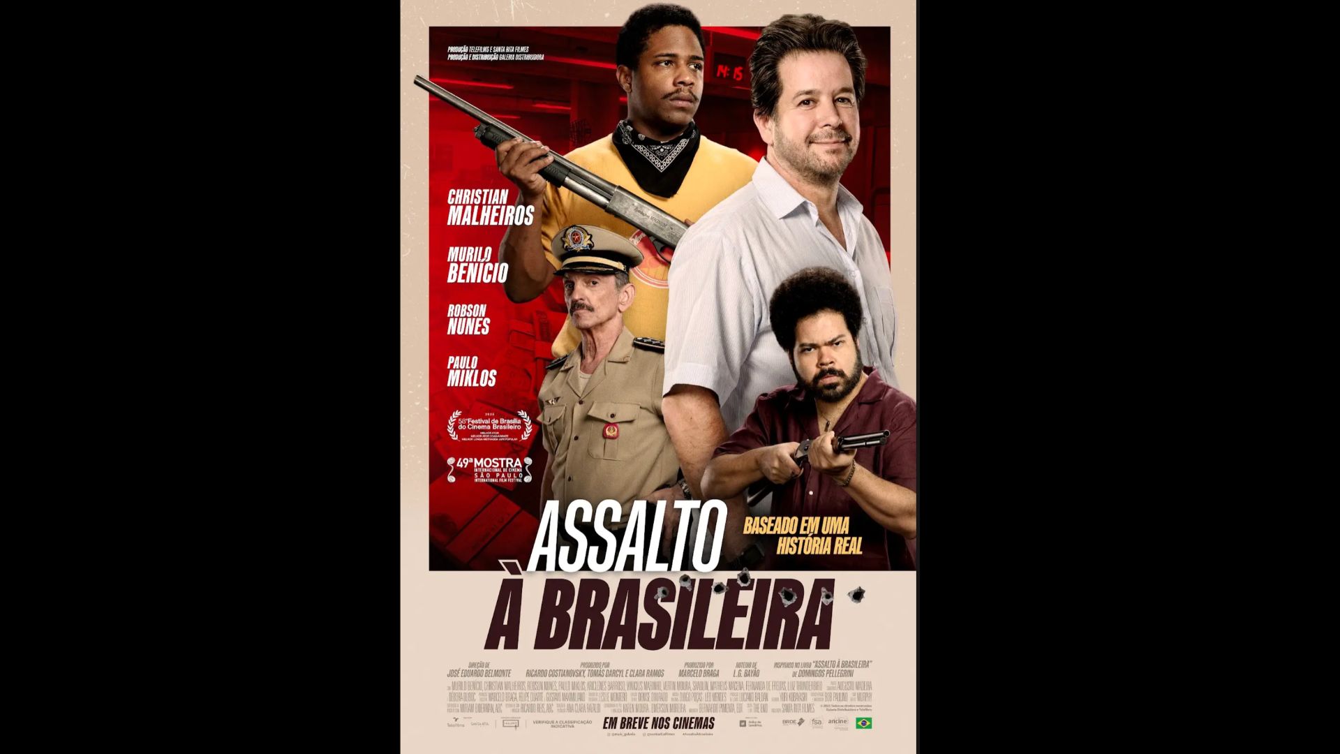 Pôster de Assalto à Brasileira com Christian Malheiros, Murilo Benício, Robson Nunes e Paulo Miklos